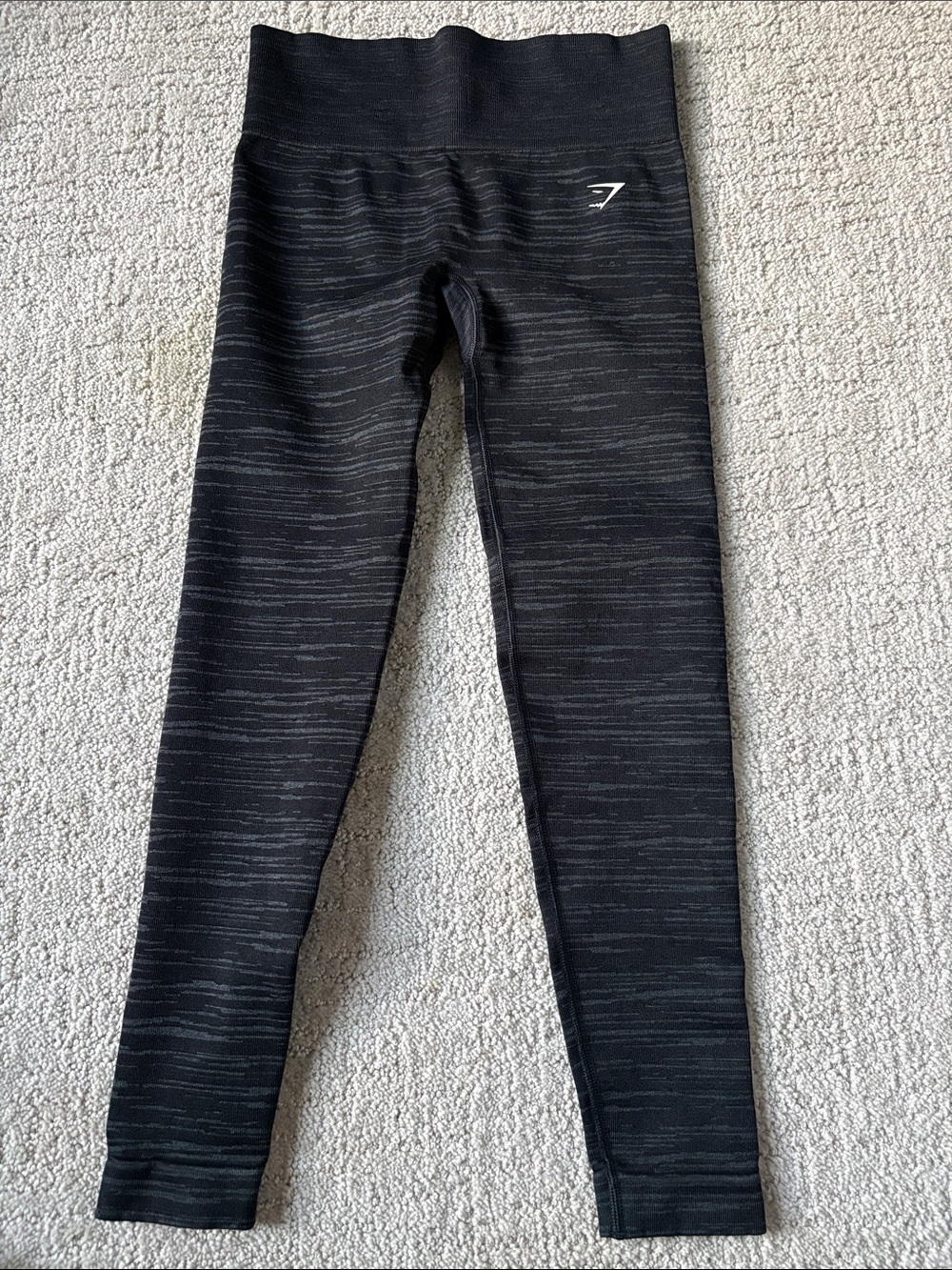 Gymshark Kids Black Heather Athletic Leggings